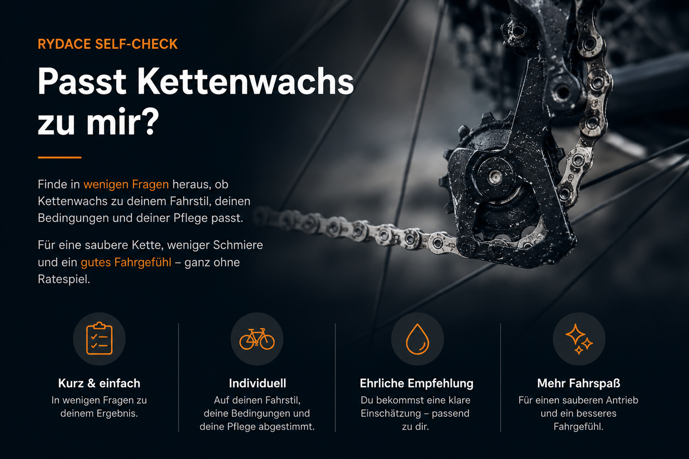 Passt Kettenwachs zu mir? Der Rydace Self-Check