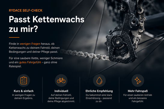 Passt Kettenwachs zu mir? Der Rydace Self-Check